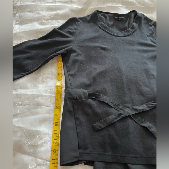 Club Monaco Women’s S/P Black 3/4 Sleeve U-Nexk Dress Top - Picture 9 of 12